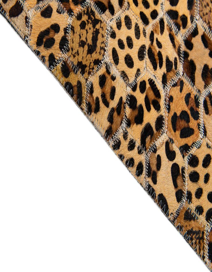 Detail image of  4' 11 x 7' 11 Cowhide Stocks Rug