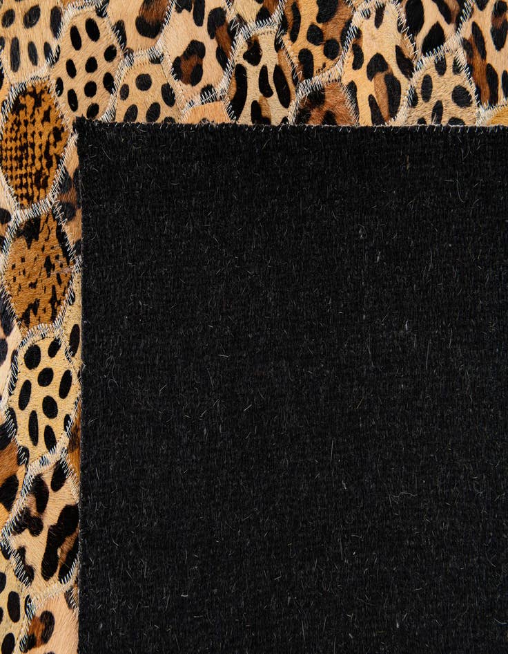 Detail image of  4' 11 x 7' 11 Cowhide Stocks Rug