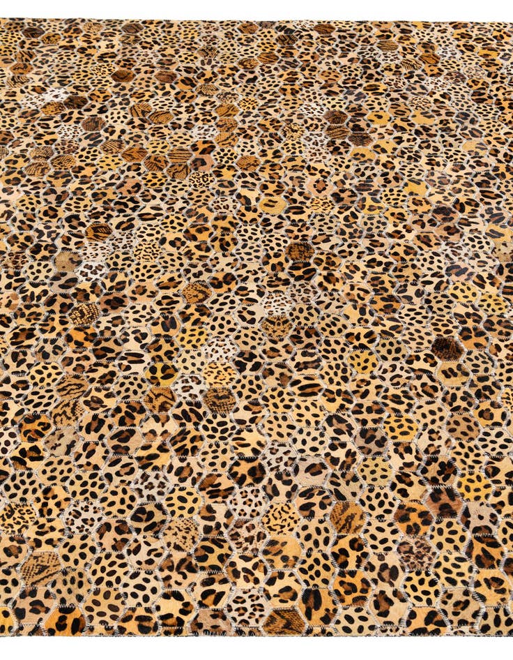 Detail image of  5' x 8' Cowhide Stocks Rug