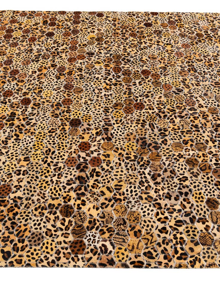 Detail image of  5' x 7' 11 Cowhide Stocks Rug