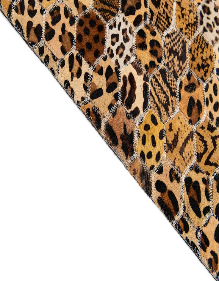 Detail image of  5' x 7' 11 Cowhide Stocks Rug