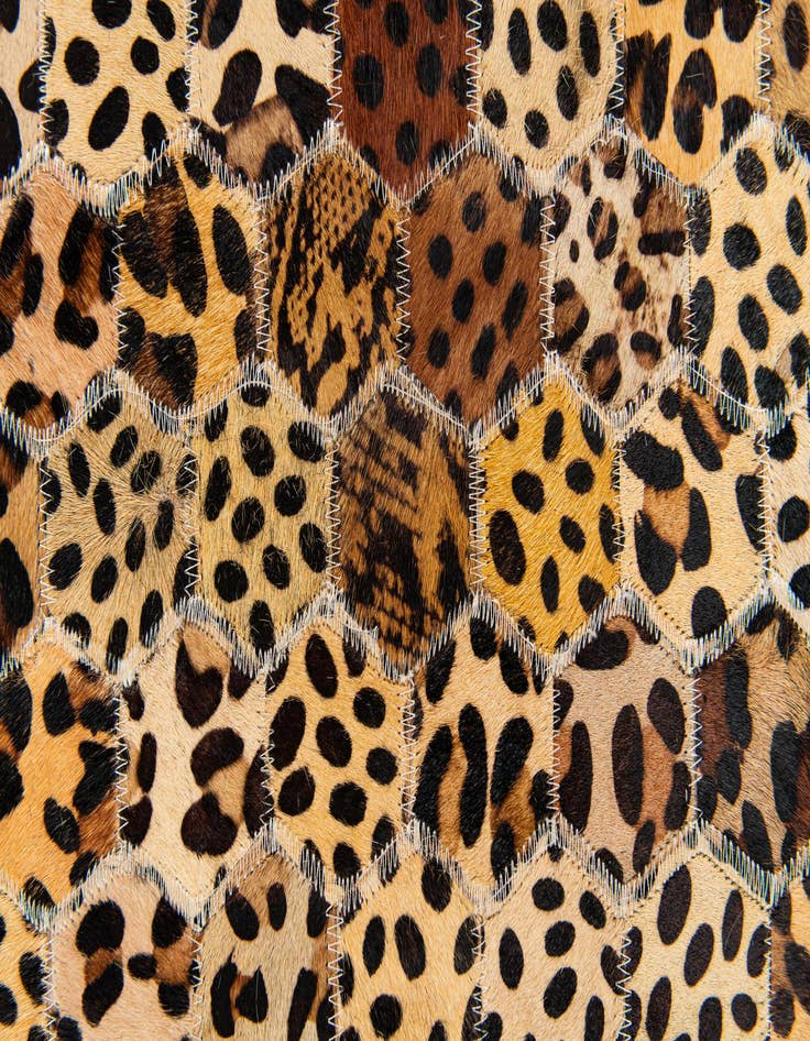 Detail image of  5' x 7' 11 Cowhide Stocks Rug