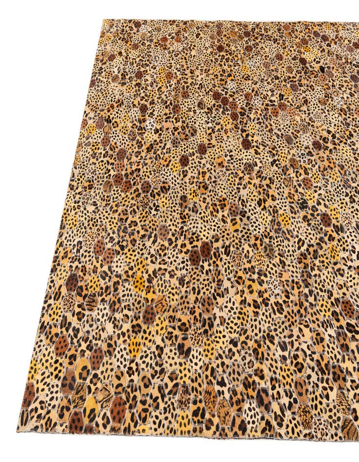 Detail image of  4' 11 x 7' 11 Cowhide Stocks Rug