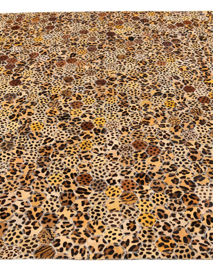 Detail image of  4' 11 x 7' 11 Cowhide Stocks Rug