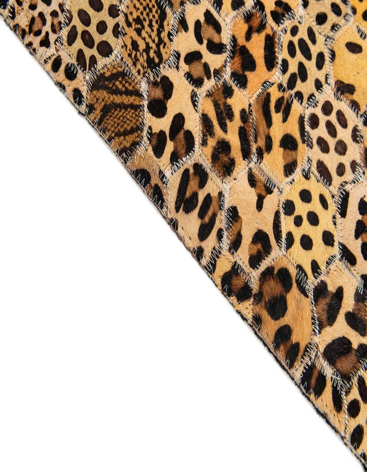 Detail image of  4' 11 x 7' 11 Cowhide Stocks Rug