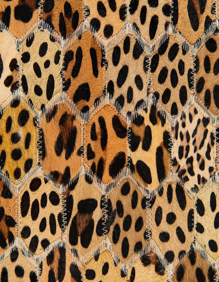 Detail image of  5' x 8' Cowhide Stocks Rug