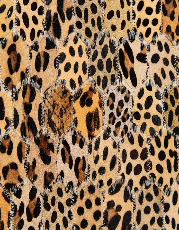 Detail image of  7' 11 x 9' 11 Cowhide Stocks Rug