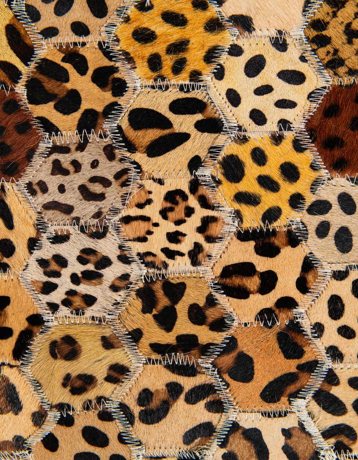 Detail image of  7' 11 x 10' 1 Cowhide Stocks Rug