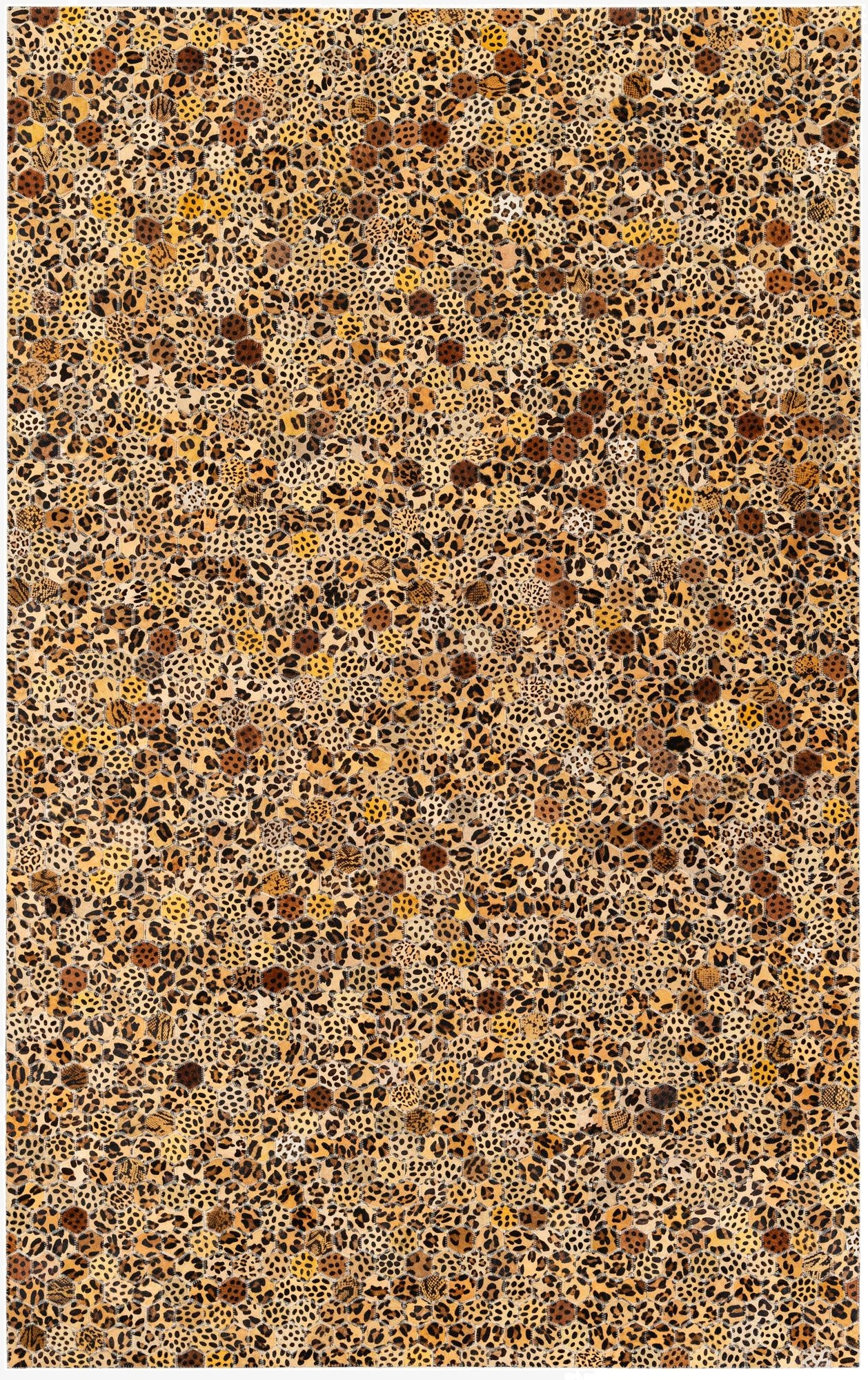  4' 11 x 7' 11 Cowhide Stocks Rug