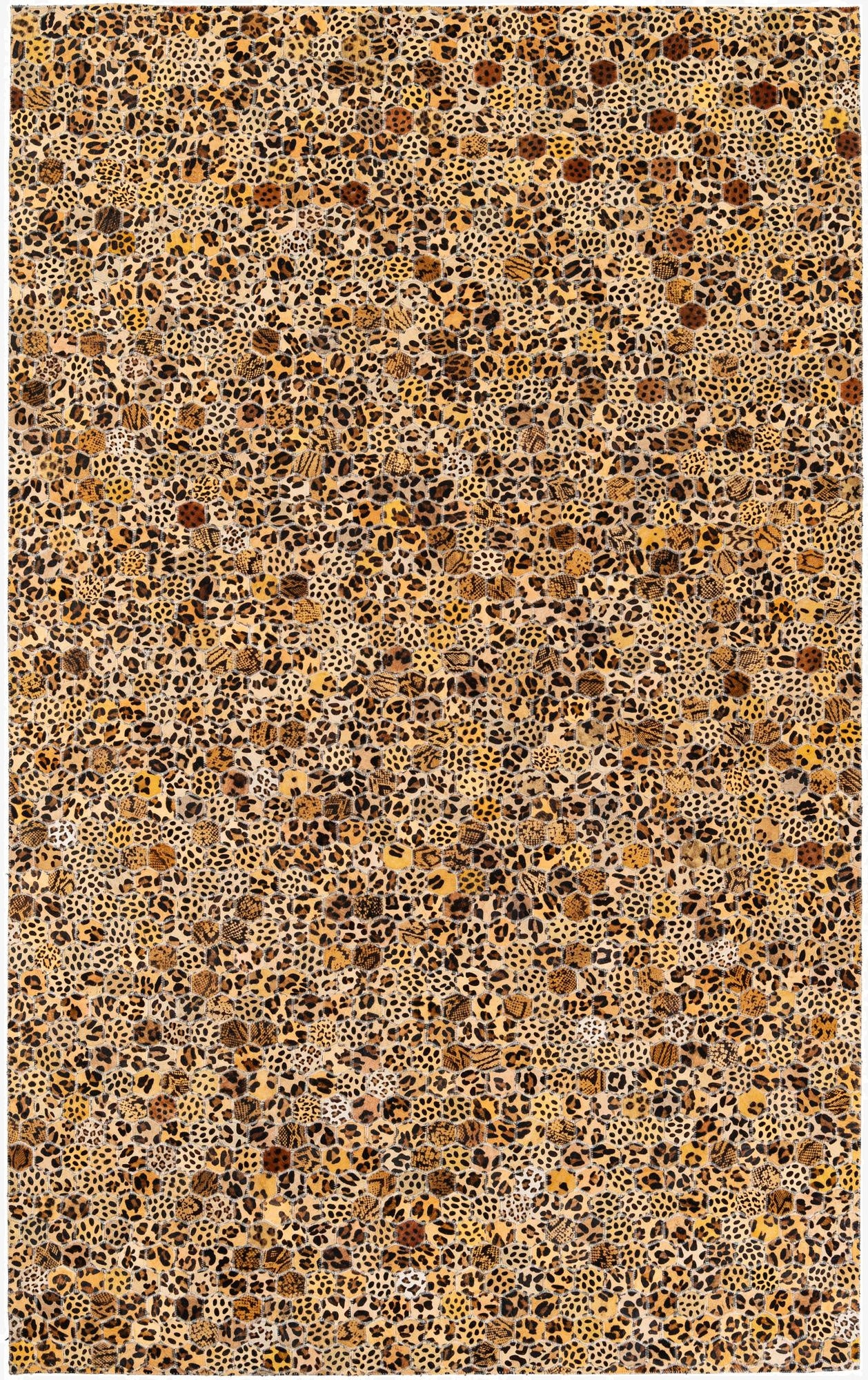  4' 11 x 7' 11 Cowhide Stocks Rug