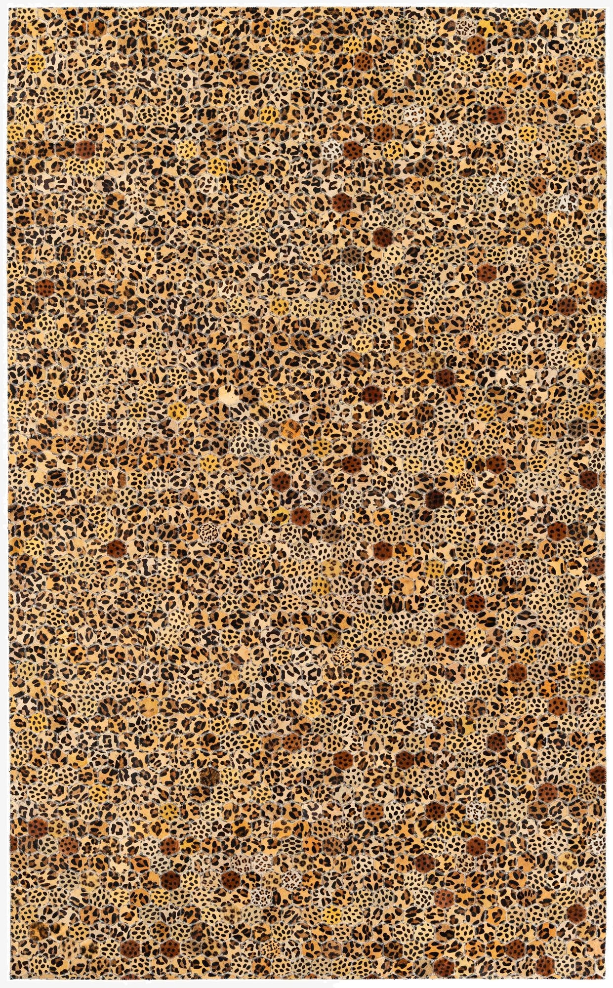  4' 11 x 8' Cowhide Stocks Rug