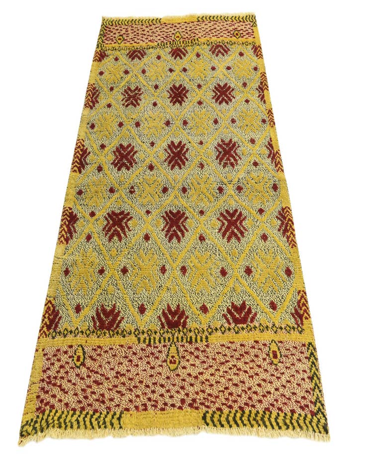 Detail image of  4' 10 x 7'  Hand Knotted Darya Wool Rug