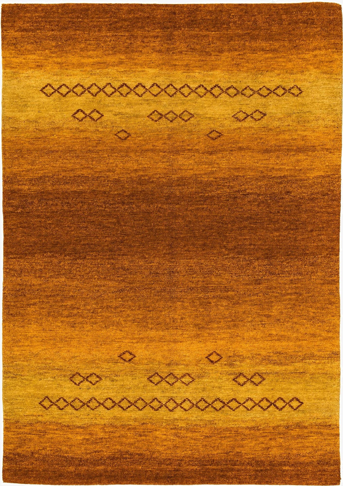  4' 8 x 6' 7  Hand Knotted Gabbeh Wool Rug