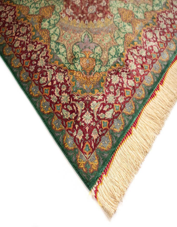 Detail image of  3' 3 x 4' 10 Ghom Silk Rug