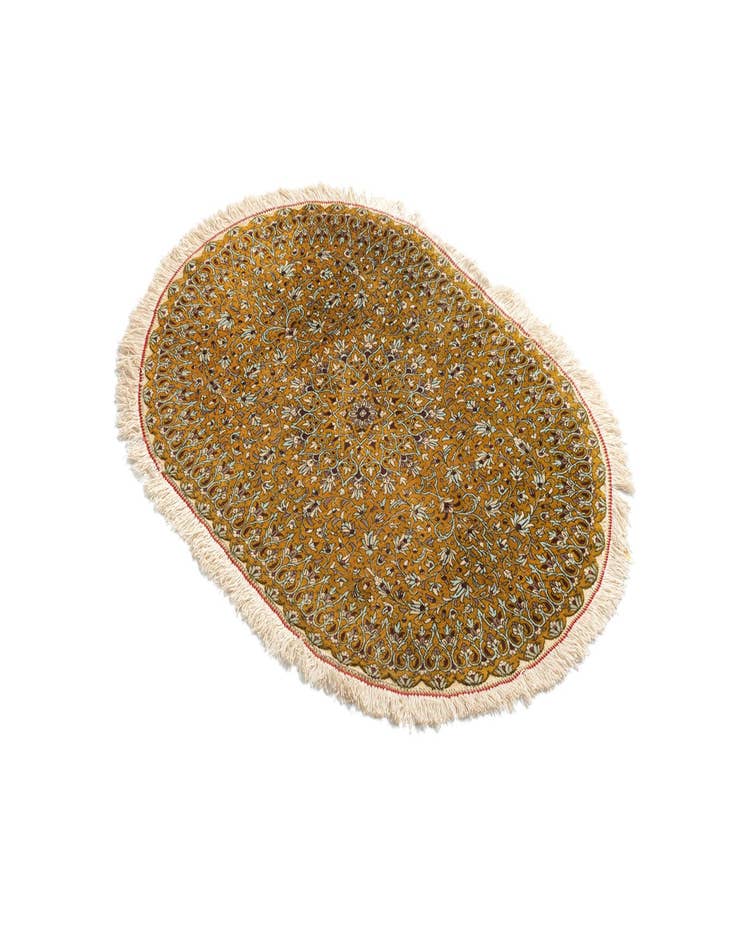 Detail image of  2' x 2' 11 Ghom Silk Rug