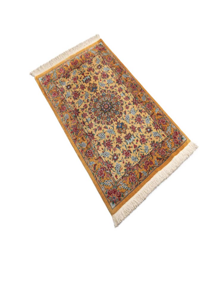 Detail image of  2' 7 x 4' 3 Ghom Silk Rug