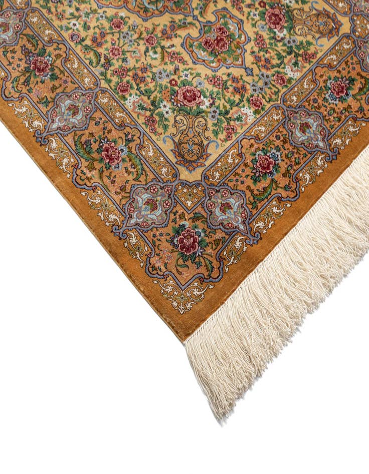 Detail image of  2' 7 x 4' Ghom Silk Rug