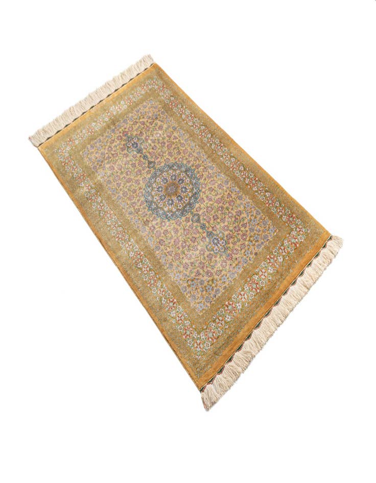 Detail image of  2' 6 x 4' 4 Ghom Silk Rug