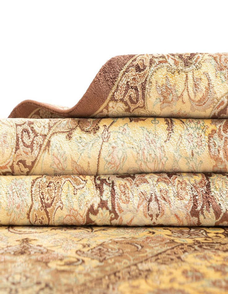 Detail image of  3' 4 x 5' Ghom Silk Rug