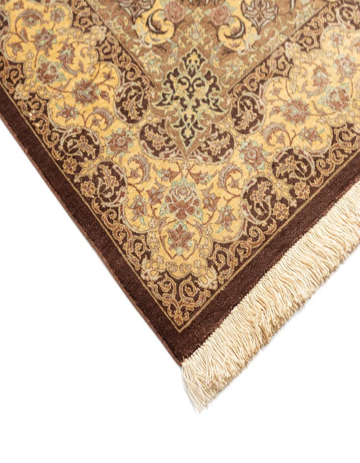 Detail image of  3' 4 x 5' Ghom Silk Rug