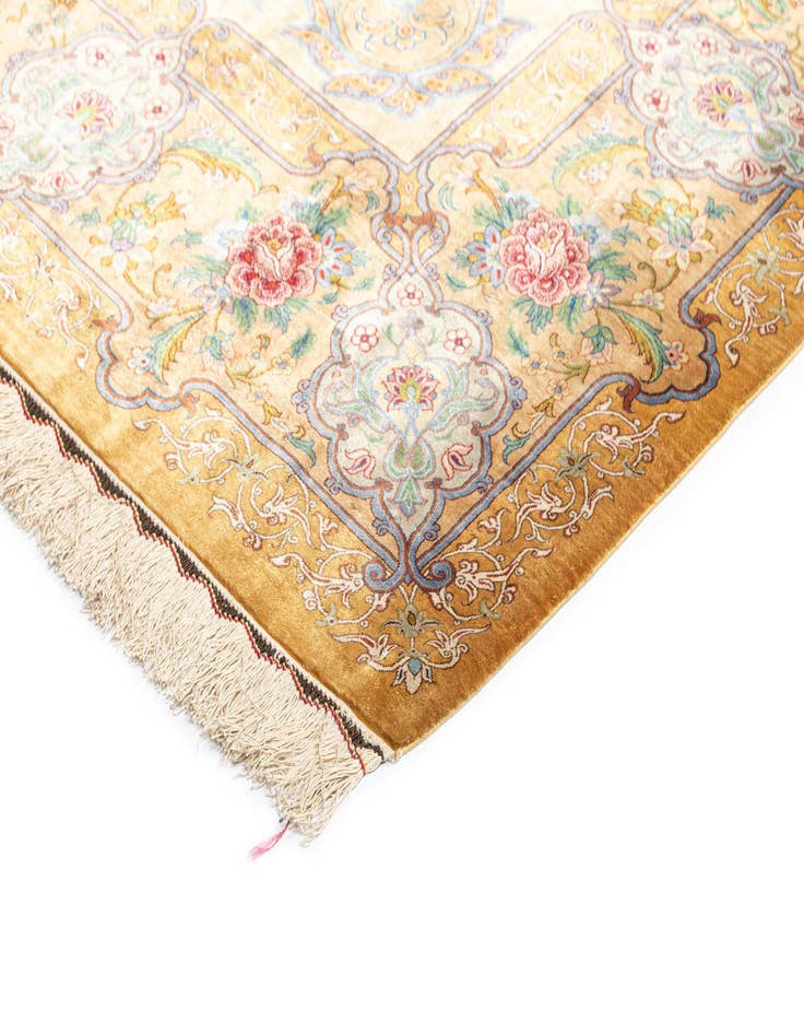 Detail image of  6' 8 x 9' 9 Ghom Silk Rug