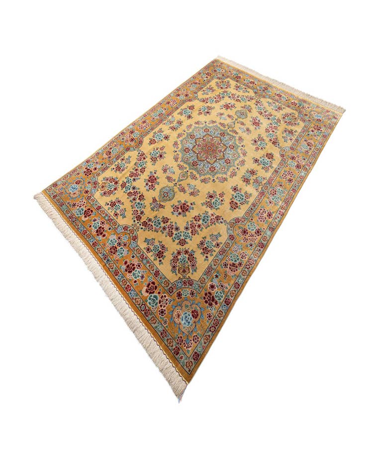 Detail image of  6' 7 x 9' 11 Ghom Silk Rug