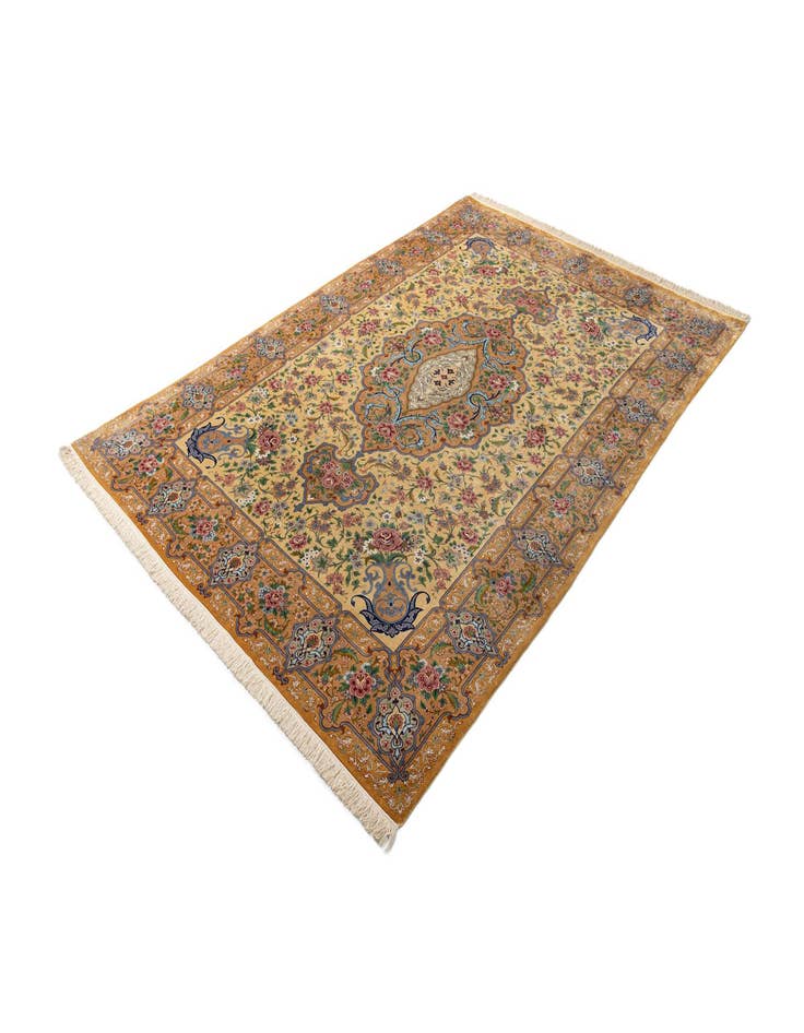 Detail image of  6' 6 x 9' 11 Ghom Silk Rug