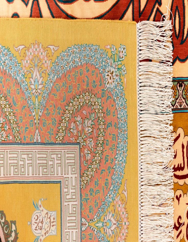 Detail image of  4' 4 x 6' 5 Ghom Silk Rug