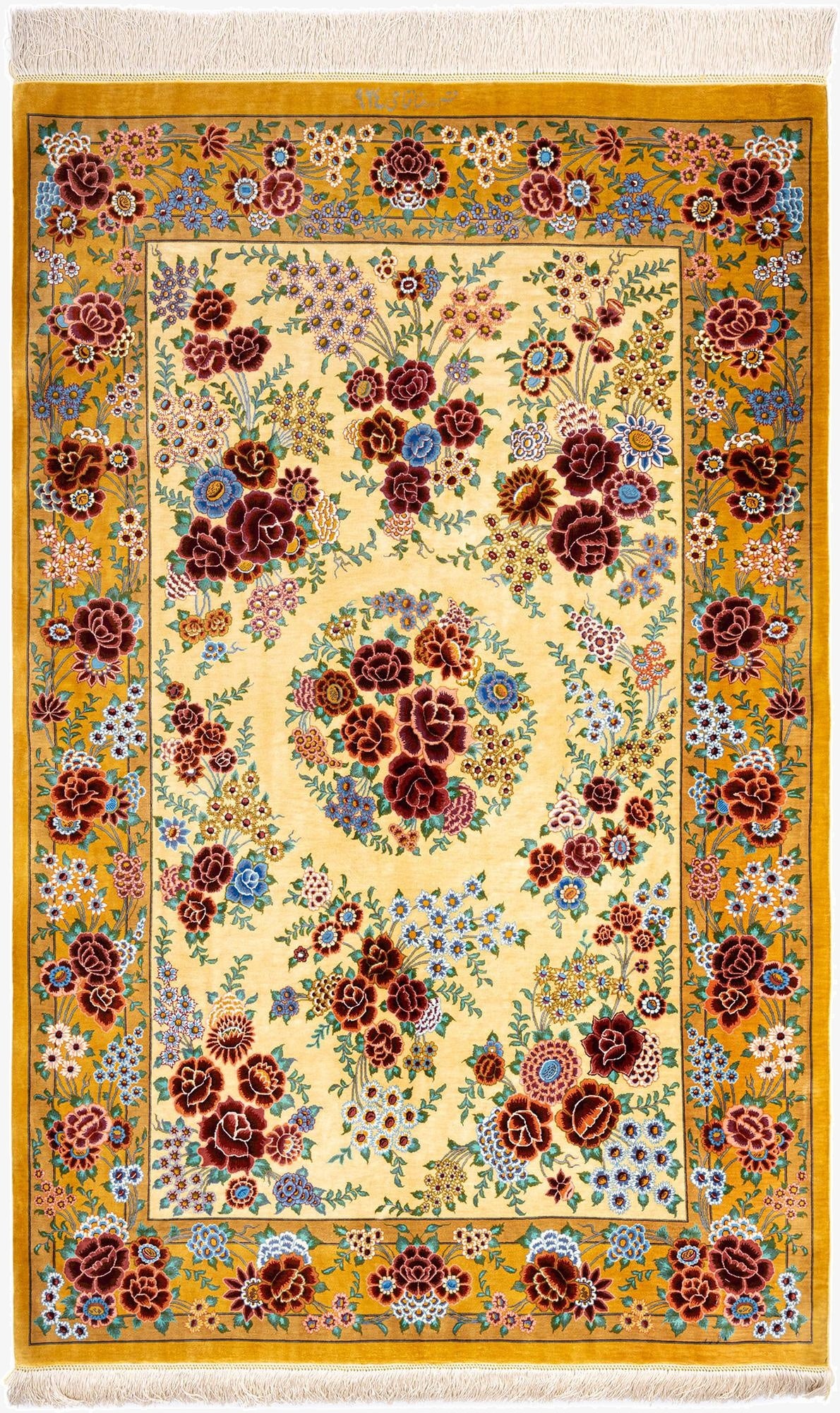  3' 3 x 5' 2 Ghom Silk Rug