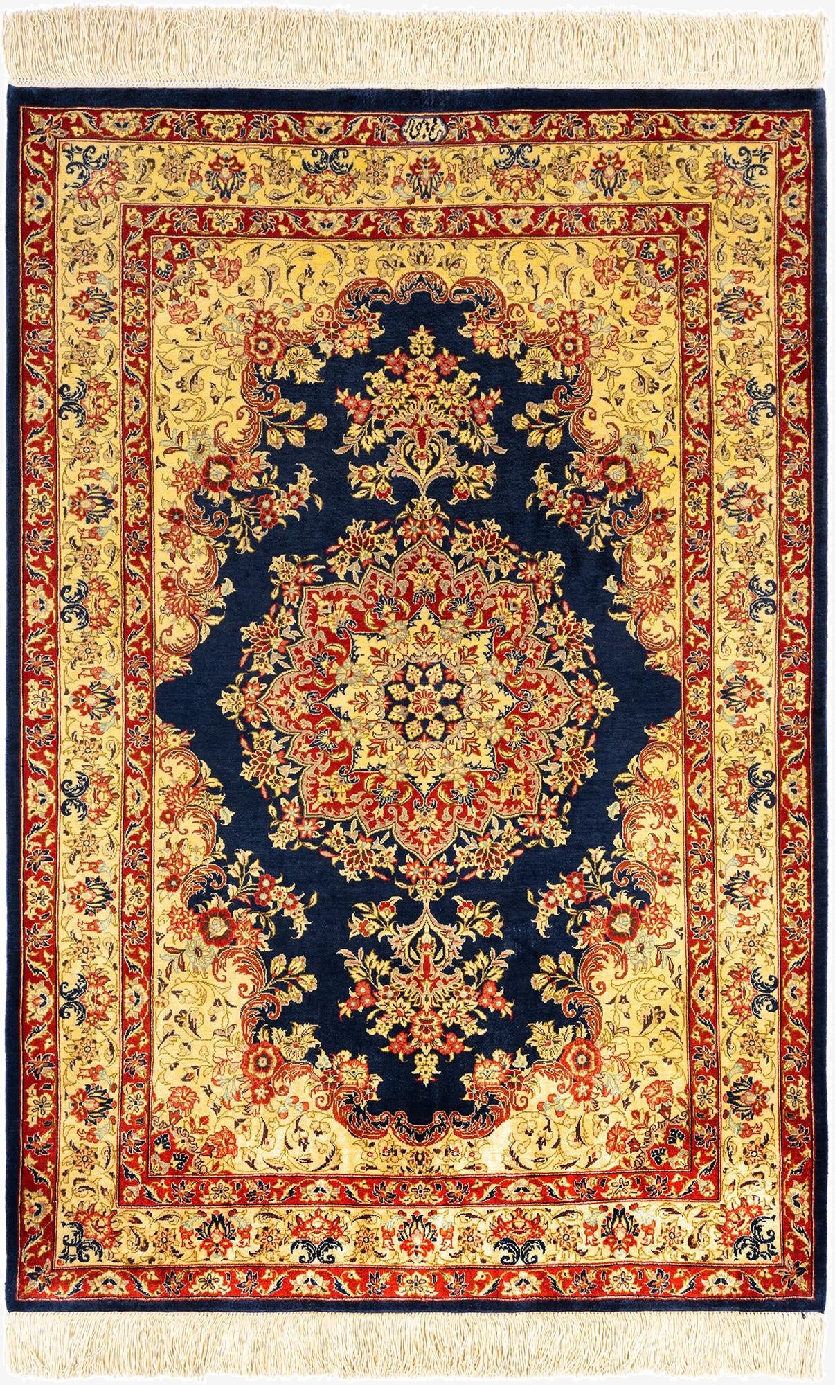  2' 7 x 3' 11 Ghom Silk Rug