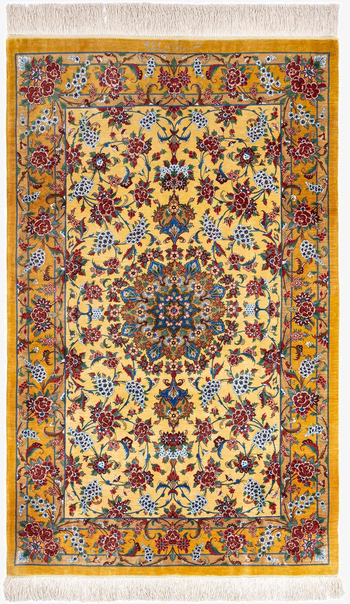  2' 7 x 4' 3 Ghom Silk Rug