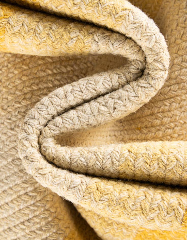 Detail image of  4' 1 x 6' 1  Hand Hand Braided Wool Rug