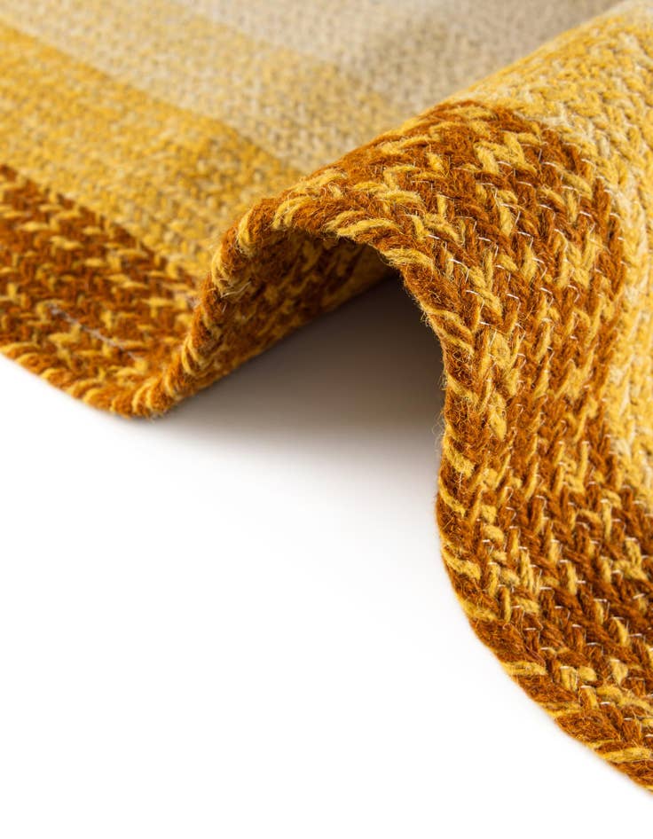 Detail image of  4' 1 x 6' 1  Hand Hand Braided Wool Rug