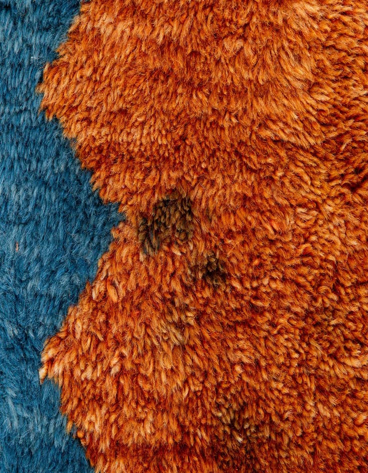 Detail image of  7' 2 x 9' 10  Hand Knotted Indo Gabbeh Wool Rug