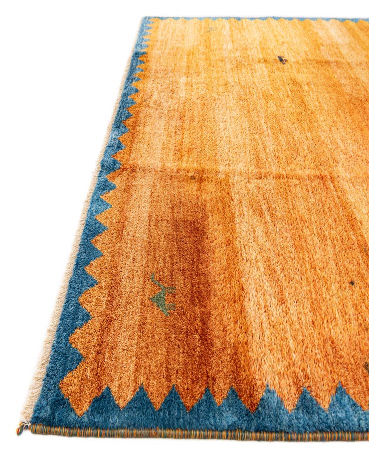 Detail image of  7' 2 x 9' 10  Hand Knotted Indo Gabbeh Wool Rug