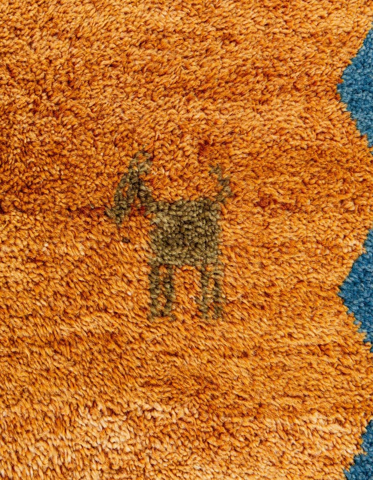 Detail image of  7' 2 x 9' 10  Hand Knotted Indo Gabbeh Wool Rug
