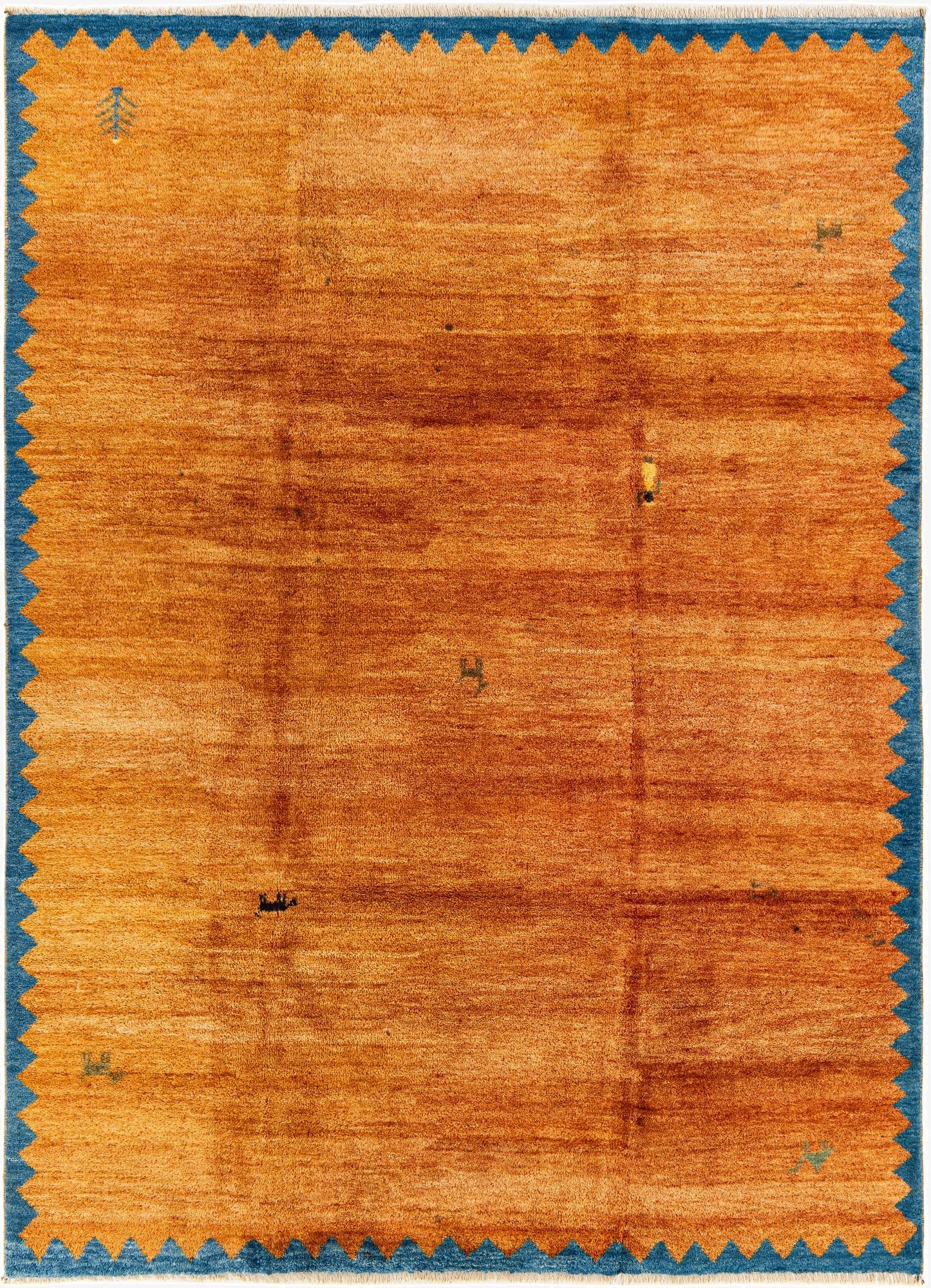  7' 2 x 9' 10  Hand Knotted Indo Gabbeh Wool Rug
