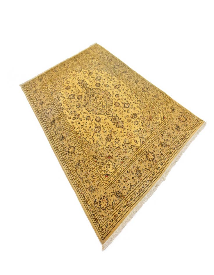 Detail image of  6' 6 x 9' 7  Hand Knotted Kashan Persian Wool Rug