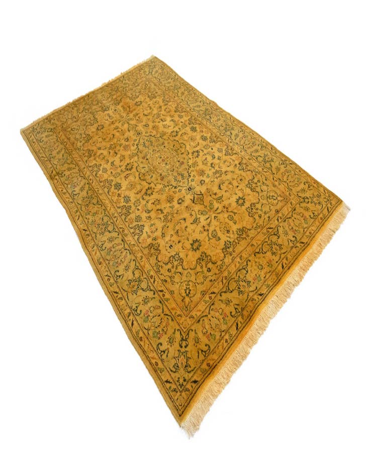 Detail image of  6' 3 x 9' 3  Hand Knotted Kashan Persian Wool Rug