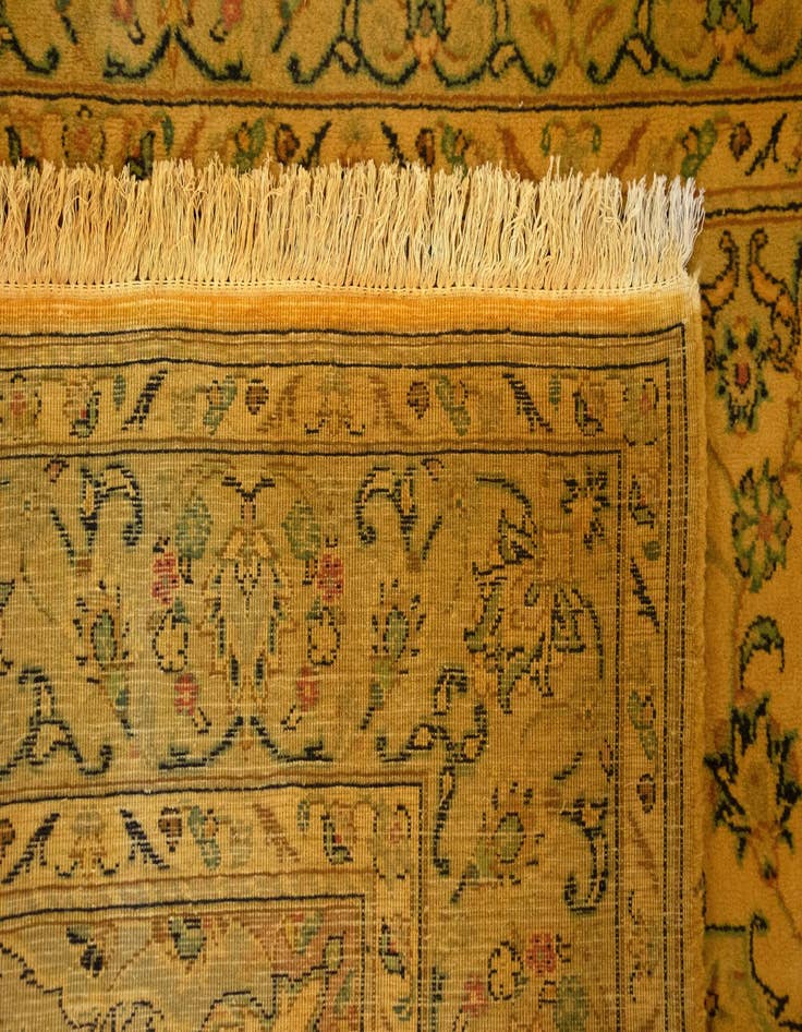 Detail image of  6' 3 x 9' 3  Hand Knotted Kashan Persian Wool Rug