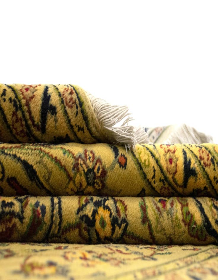 Detail image of  8' 1 x 11' 1  Hand Knotted Kashan Persian Wool Rug