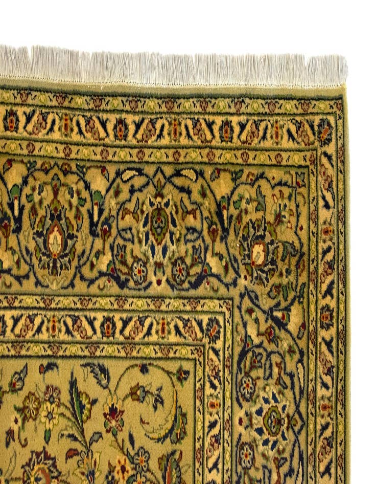 Detail image of  8' 1 x 11' 1  Hand Knotted Kashan Persian Wool Rug