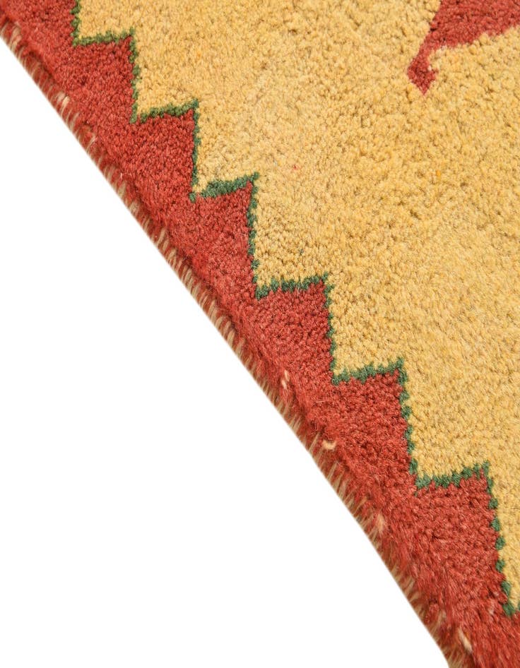 Detail image of  4' 9 x 5' 1  Hand Knotted Kashkuli Gabbeh Wool Rug