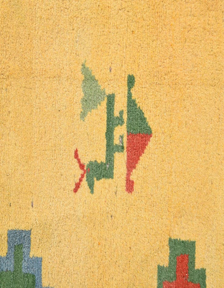 Detail image of  4' 9 x 5' 1  Hand Knotted Kashkuli Gabbeh Wool Rug