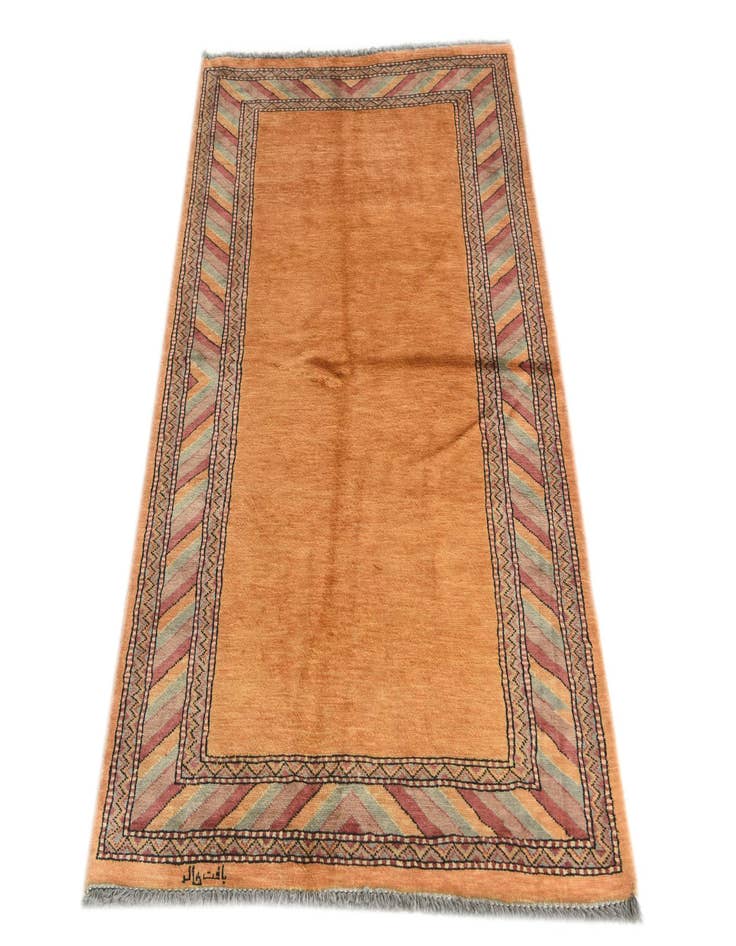 Detail image of  3' 2 x 4' 10  Hand Knotted Kashkuli Gabbeh Oriental Wool Rug