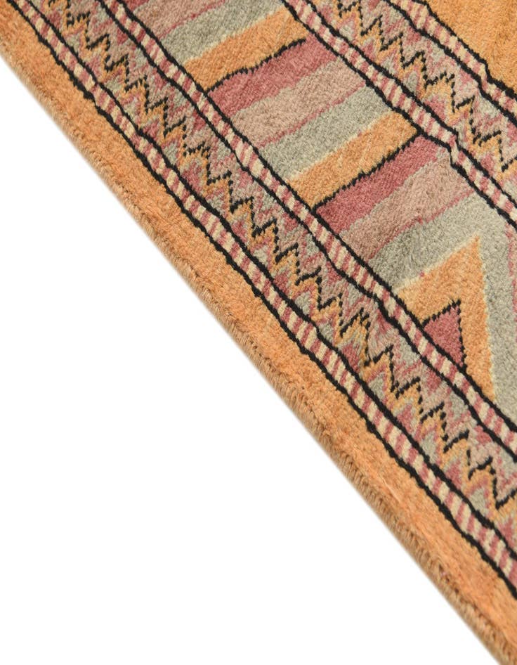 Detail image of  3' 2 x 4' 10  Hand Knotted Kashkuli Gabbeh Oriental Wool Rug