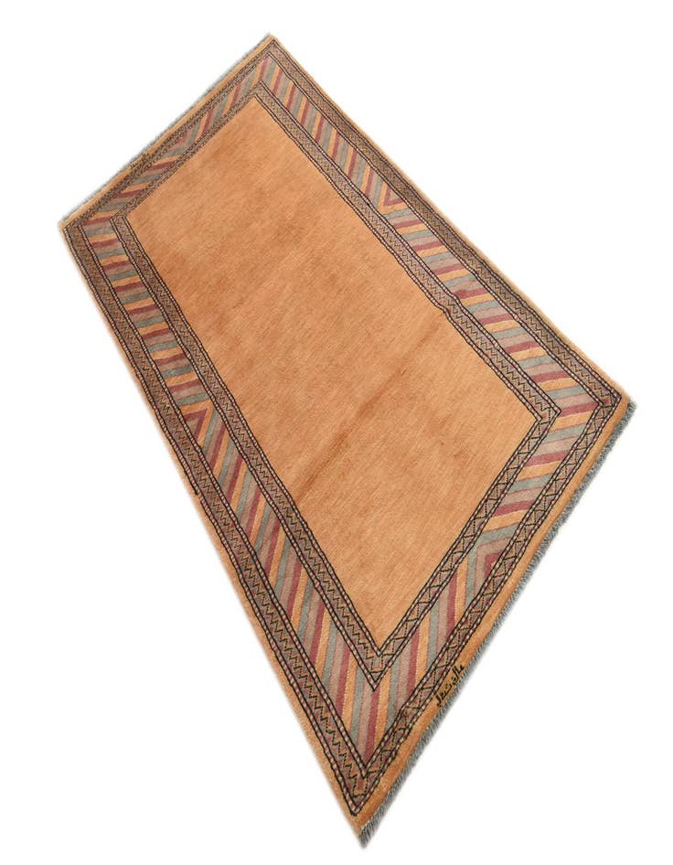 Detail image of  3' 1 x 5' 2  Hand Knotted Kashkuli Gabbeh Oriental Wool Rug