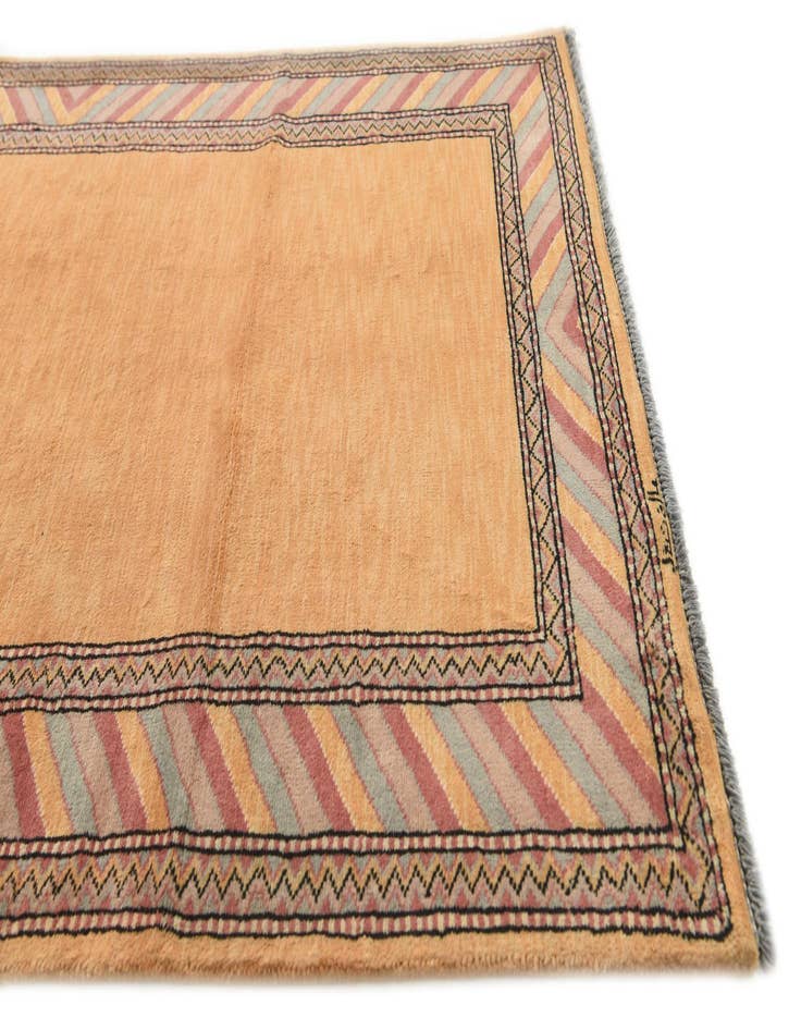 Detail image of  3' 1 x 5' 2  Hand Knotted Kashkuli Gabbeh Oriental Wool Rug