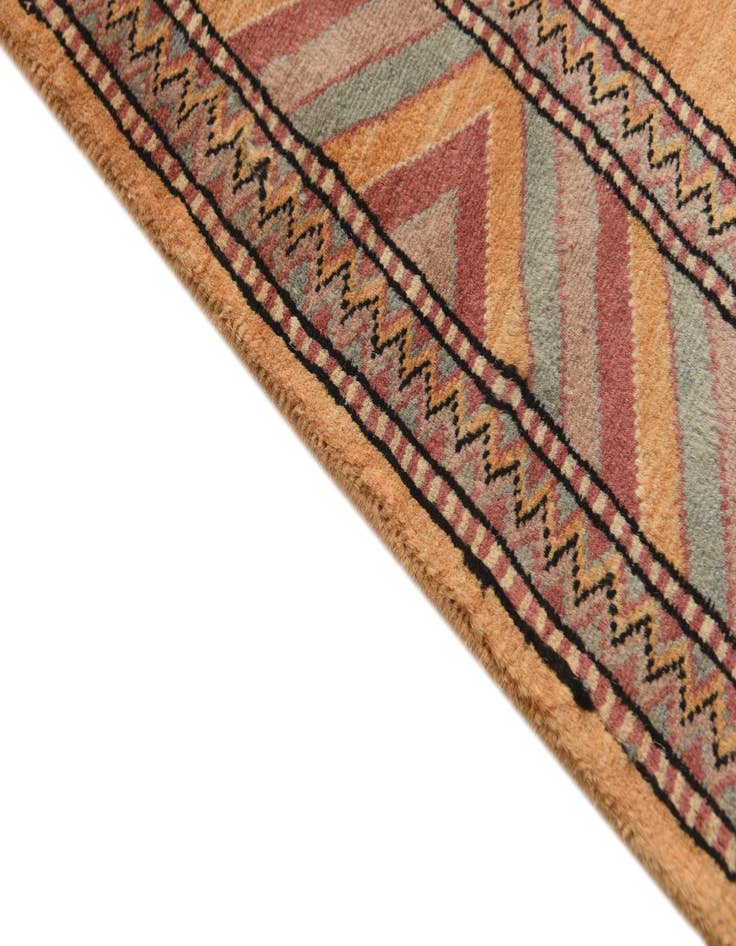 Detail image of  3' 1 x 5' 2  Hand Knotted Kashkuli Gabbeh Oriental Wool Rug