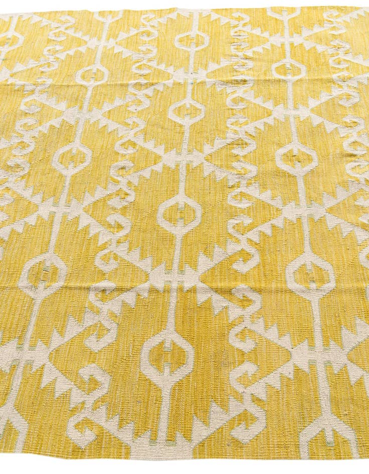 Detail image of  5' 7 x 7' 8  Hand Woven Kilim Modern Wool Rug